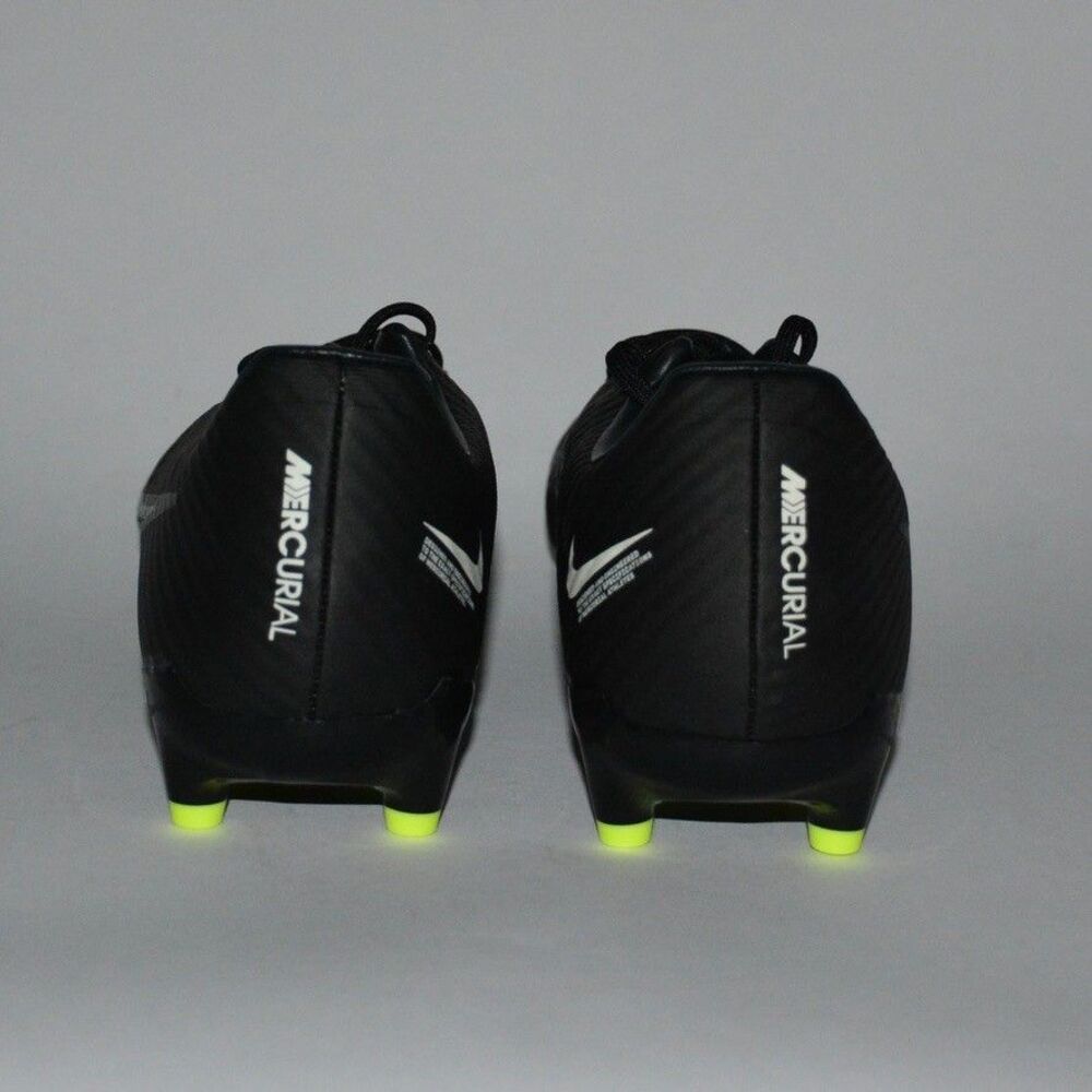 Nike Mercurial Vapor 15 Academy FG/MG Size 9 Black Grey Volt DJ5631-001 Cleat - Picture 7 of 8